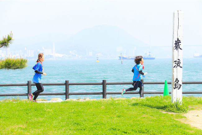 関門海峡を間近にしながら走る、走る！