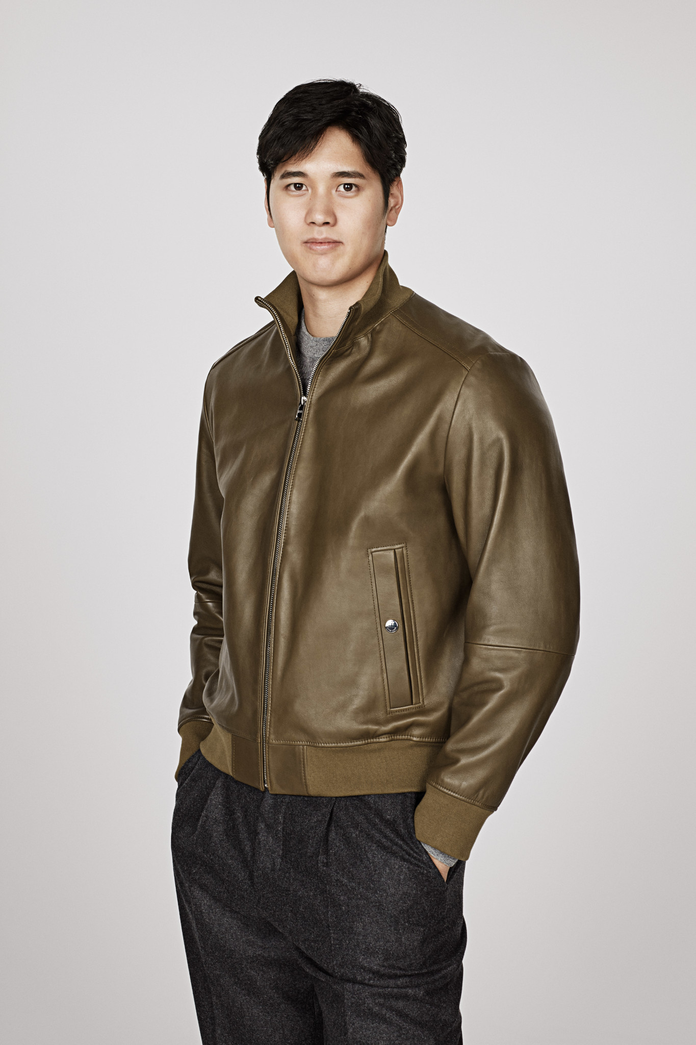 超美品 最高級 HUGO BOSS ラムレザー JKT 52 大谷翔平メンズブランドWIY