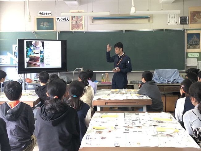 横浜市内の小学校で実施した出張型みつばち講座