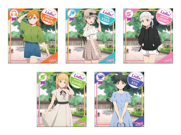 ▲アートパネル(Liella! 夏私服) 【サイズ】H約140mm&times;W約125mm