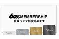 60%にて「会員ランク制度」が開始。会員だけの特典が充実