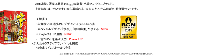 令和に対応 豊富な素材を収録した最新版 筆まめ Ver 30 筆王 Ver 24 宛名職人 Ver 26 8月22日 木 新発売 ソースネクスト株式会社のプレスリリース