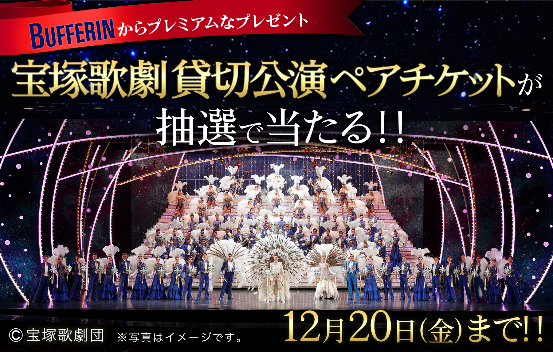 宝塚歌劇 新トップコンビお披露目公演。ペアチケットが計200組400名様