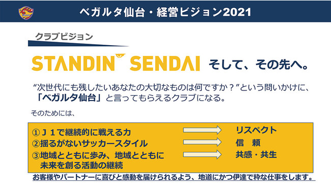 ベガルタ仙台 経営ビジョン21策定について 株式会社ベガルタ仙台のプレスリリース