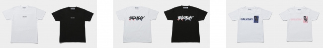 7月1日(月)から販売開始したTシャツイメージ（3種類のうち右の2種類はKidsサイズ） ※最終品とは一部異なる場合があります。