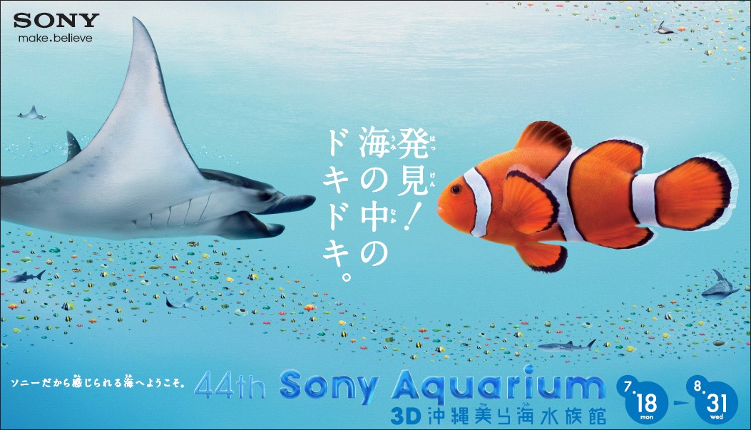 今年も銀座に美ら海の魚が登場！ 「44th Sony Aquarium -3D 沖縄美ら海