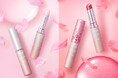 紅色、桜色、唇からしあわせこぼれる。「桜お守りリップ」から、早咲きの寒緋桜をイメージしたプランパータイプと、定番色のスペシャルパッケ―ジを限定発売。京都・嵐山の「車折神社」で“ご祈願”済。