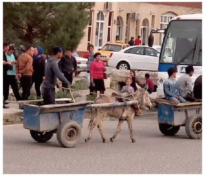 訪問時のウズベキスタン、町の様子