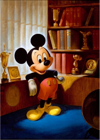 ジョン・ヘンチ画 　　ミッキーマウスのポートレート（1953年）