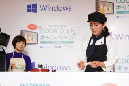 Windows タブレット Cookレット キャンペーン 発表 アプリ タニタの社員食堂 で料理を楽しく 健康に 高橋愛さん ムーミンも登場 日本 マイクロソフト株式会社のプレスリリース