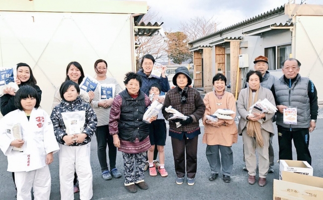 熊本地震の仮設住宅にもお米が届けられた