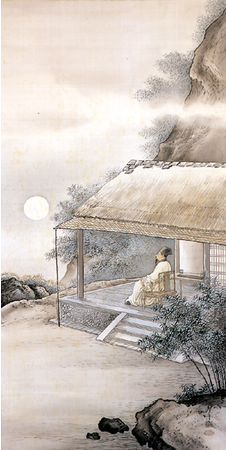 寺崎 広業《竹裡館観月》 明治時代後期～大正時代