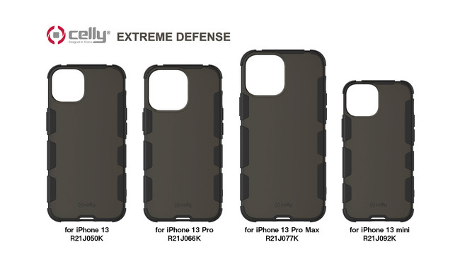 iPhone 13シリーズ用「EXTREME DEFENSE 耐衝撃ハイブリッドカバー