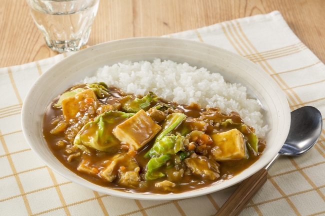 「豆腐とキャベツのカレー」