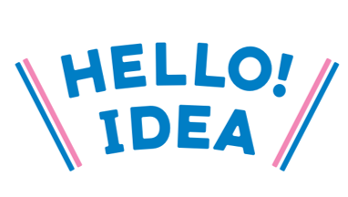 ▲ブランドメッセージ「HELLO! IDEA」オリジナルロゴ