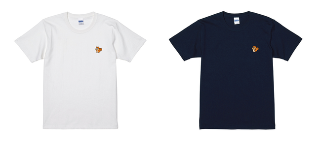 Tシャツ　リス刺繍ワッペン （ホワイト／ネイビー） 4,950円