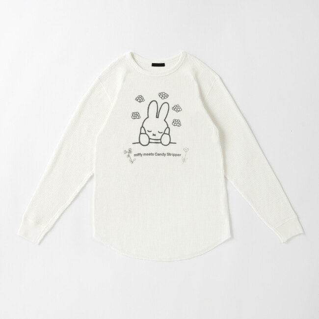 MIFFY AND FLOWER WAFFLE L／S TEE