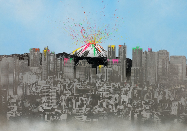 2014年の個展の際に発表した作品 “The Morning After TOKYO”