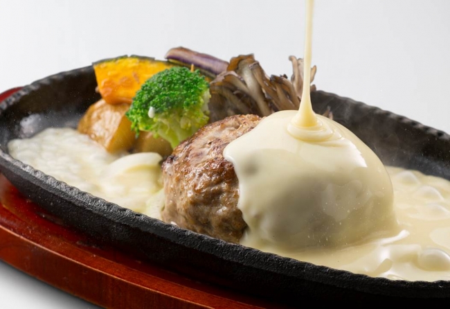 北海道　くろまる：黒毛牛チーズフォンデュハンバーグステーキ