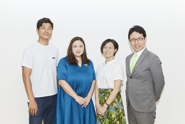 左から、代表執行役員CEO永田暁彦、CHRO岡島悦子、CFO渡部翠、社長 出雲充