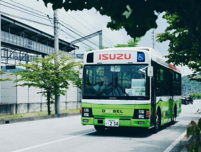 G20軽井沢にて『ユーグレナバイオディーゼル燃料』で走行したバス