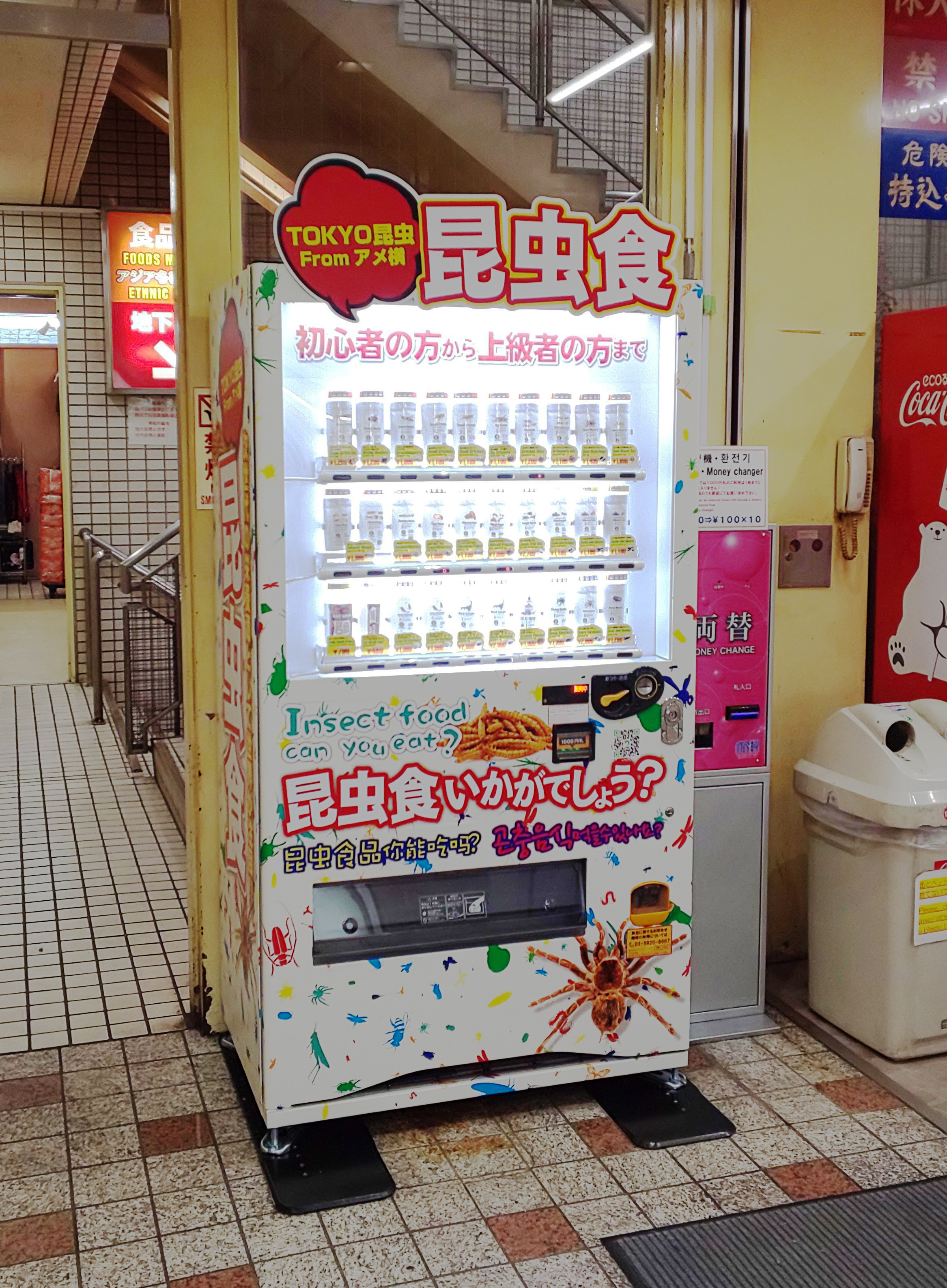 昆虫食自販機 上野アメ横に登場 株式会社アールオーエヌのプレスリリース