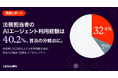 法務担当者のAIエージェント利用経験は40.2％、普及の分岐点に