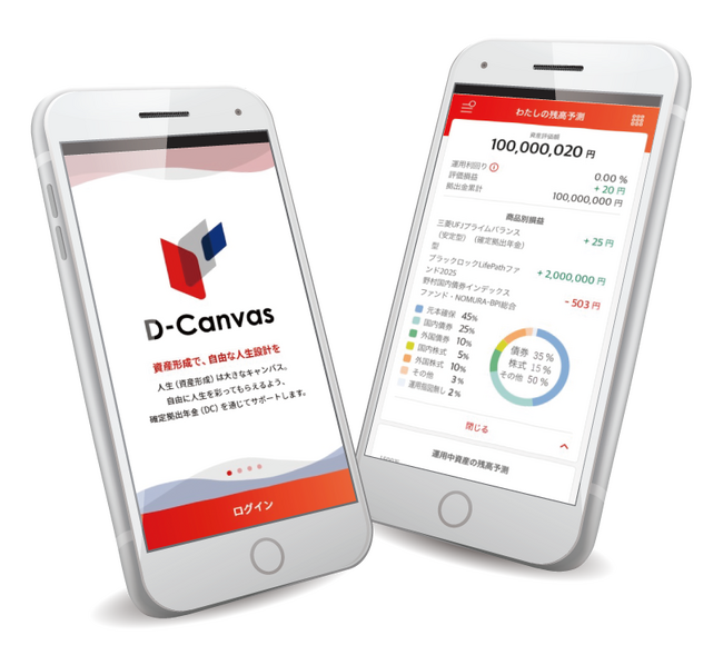 確定拠出年金向けスマートフォンアプリ「D-Canvas」の提供範囲拡大