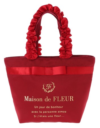 Maison de FLEUR】チャームサイズのダブルリボントートバッグに願いを