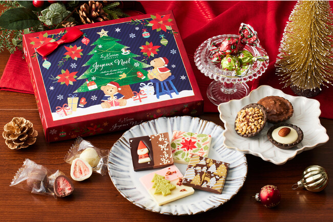 ふたごのテディベアをテーマにしたクリスマス限定のスイーツ