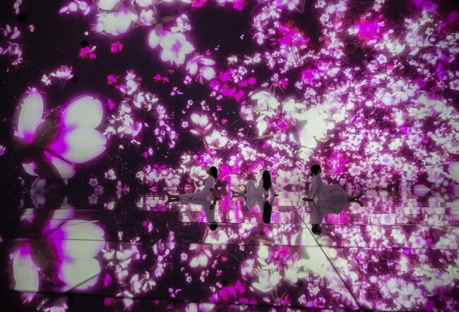チームラボ《Floating in the Falling Universe of Flowers》(C)チームラボ チームラボ《Floating in the Falling Universe of Flowers》(C)チームラボ