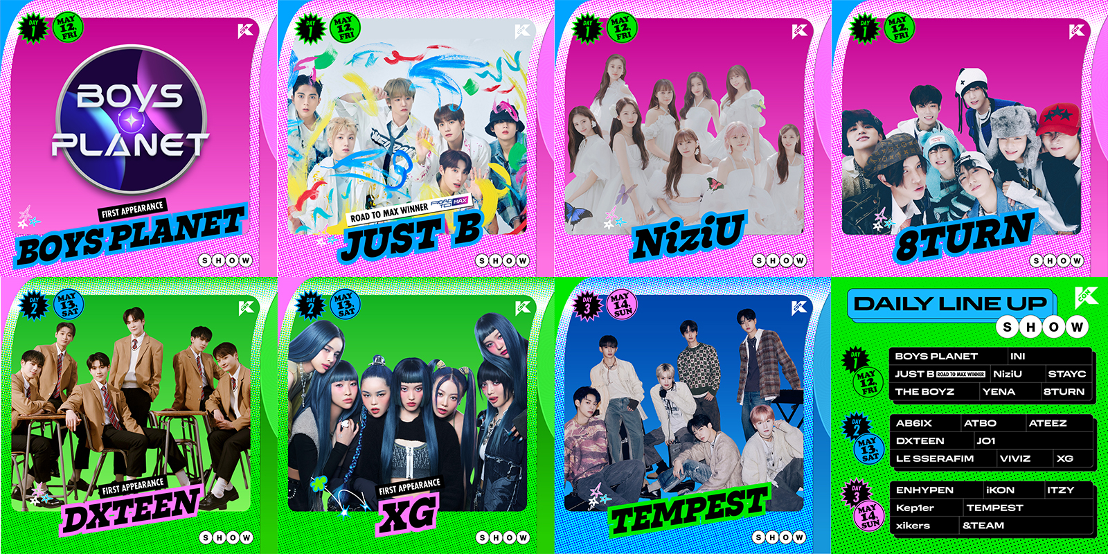 『KCON 2023 JAPAN』 出演アーティスト3次ラインナップを公開！BOYS PLANET、DXTEEN、JUST B、NiziU、TEMPEST、8TURN、XG出演決定‼