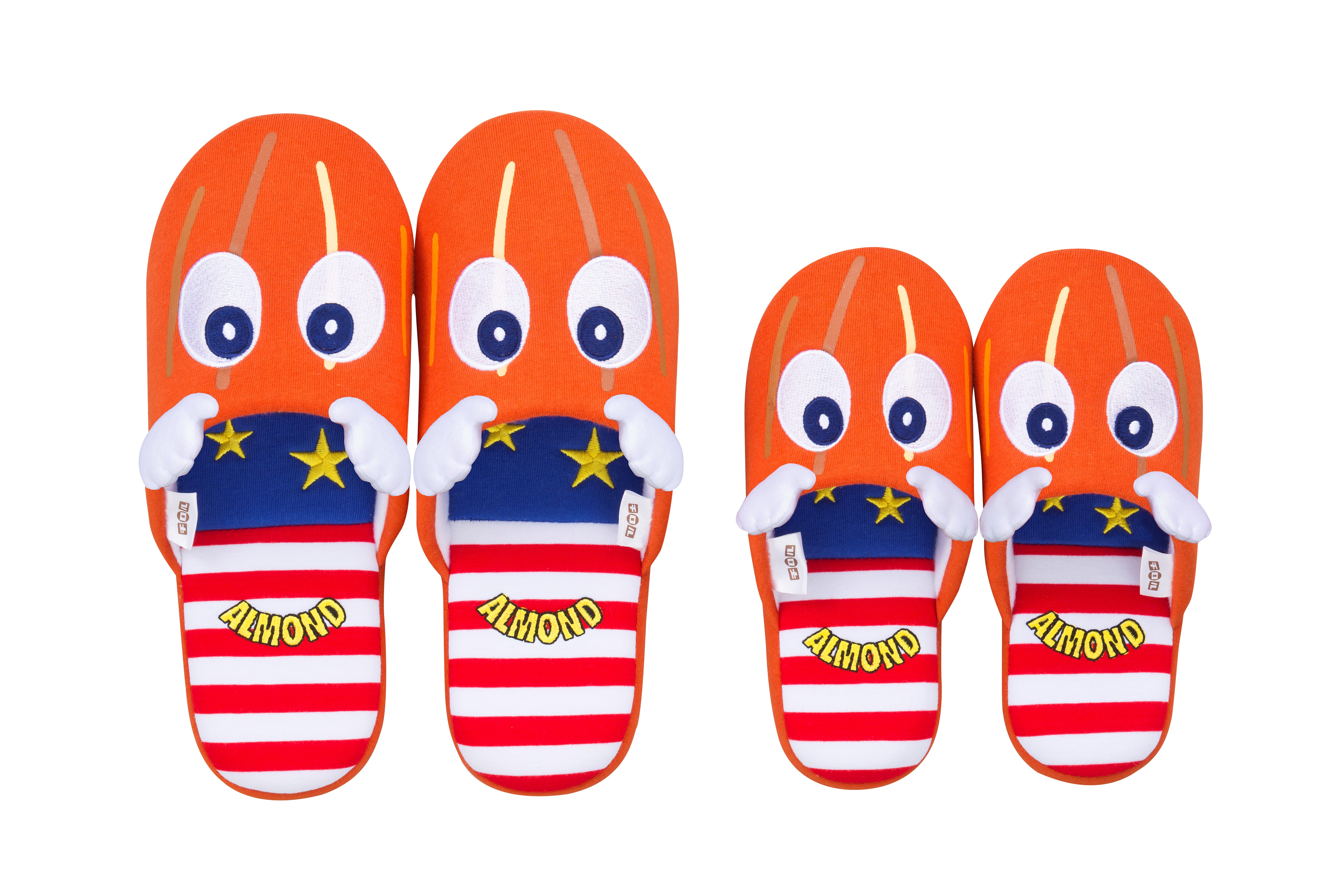 チロルチョコ アーモンド 復活記念 アーモンドのキャラクター ジョージ 君が親子ペアスリッパに 開発秘話公開 何故スリッパ ボクのこんがりボディを見てもわからないかなぁ チロルチョコ株式会社のプレスリリース