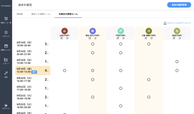 投票型での日程調整