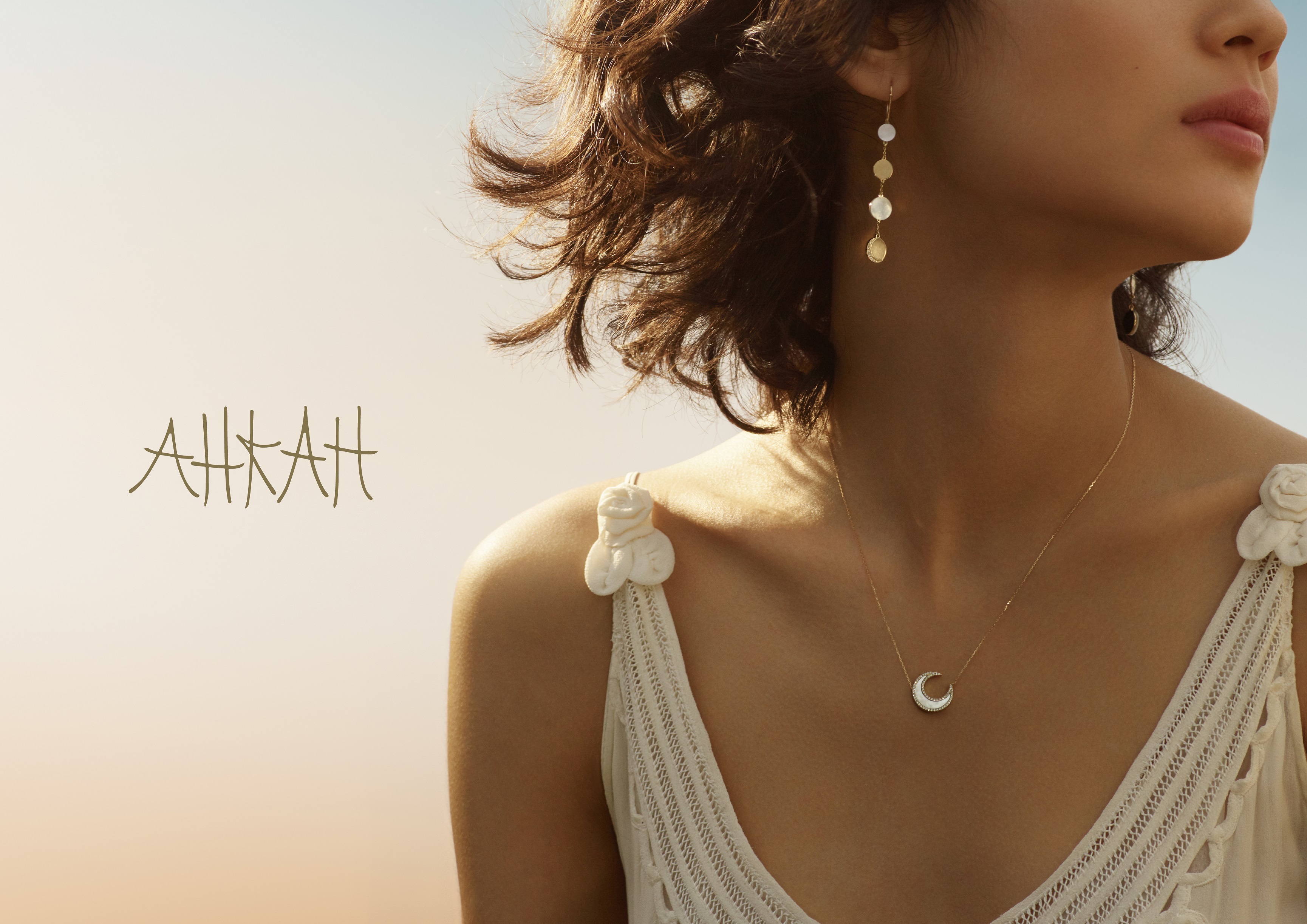 AHKAH moon necklace. | hartwellspremium.com