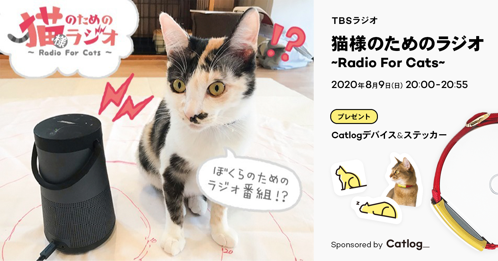 リスニャーは 猫様 Catlog キャトログ が 8月9日 日 時のtbsラジオ 猫様のためのラジオ Radio For Cats のスポンサーに決定 Rabo Inc のプレスリリース