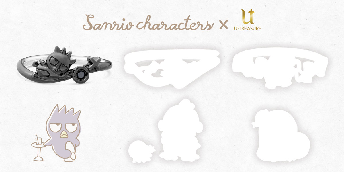 サンリオキャラクターズ 3日連続 新作リング 指輪 第1弾 初日は バッドばつ丸 ブラックコーティングで 7月6日 火 発売 株式会社ユートレジャーのプレスリリース