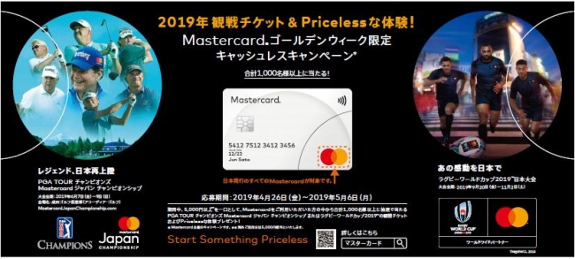 Mastercard、ゴールデンウィーク期間限定1,000名様以上に豪華スポーツ