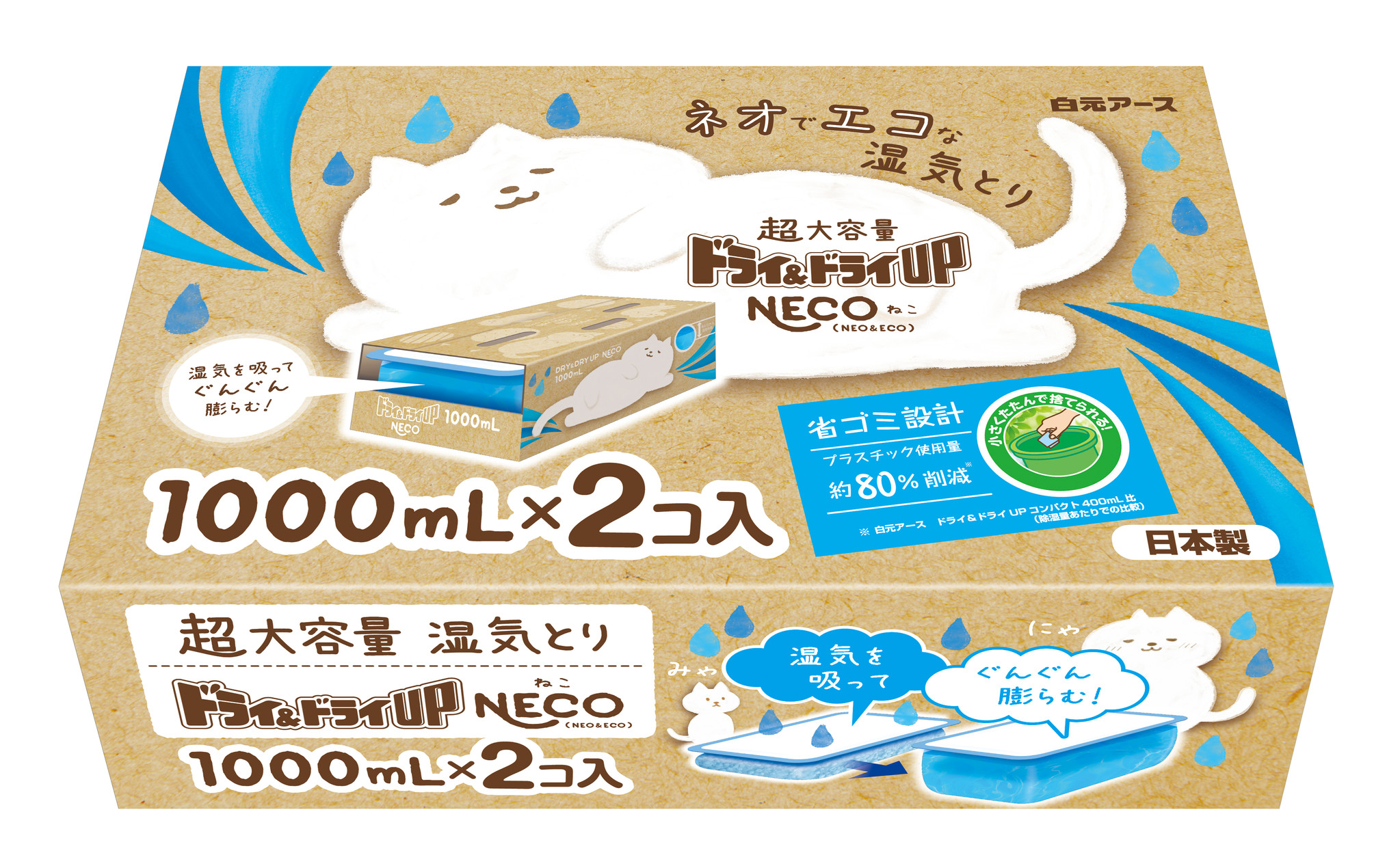 ドライ ドライｕｐ ｎｅｃｏ ねこ 新発売 白元アース株式会社のプレスリリース