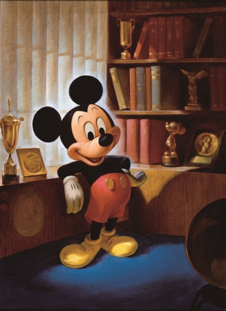 ジョン・ヘンチ画 　　ミッキーマウスの最初のポートレート（1953年）　©Disney