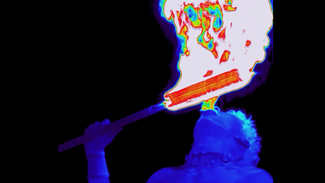 赤外線ハイスピードカメラで撮影したもの 赤外線ハイスピードカメラで撮影したもの