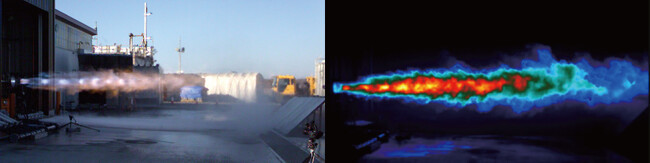 高感度ハイスピードカメラ（左）と赤外線ハイスピードカメラ（右）の撮影画像一部抜粋