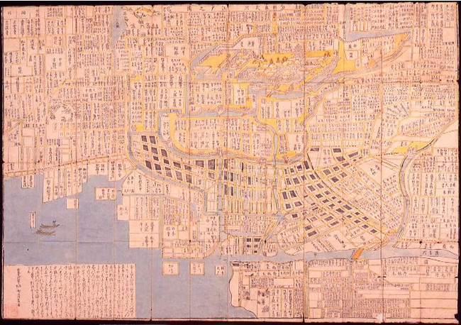 新板武州江戸之図　1666年（寛文6）　江戸東京博物館 所蔵