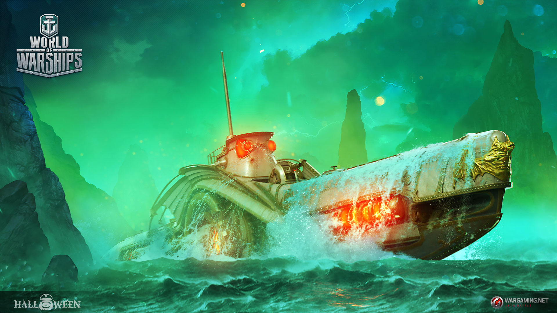 World Of Warships ハロウィーン オペレーション 海中に潜む恐怖 に潜水艦登場 ウォーゲーミングジャパン株式会社のプレスリリース