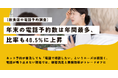 【飲食店の電話予約調査】年末の電話予約数は年間最多、比率も48.5%に上昇