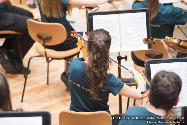 The Be Phil Orchestra in the Philharmonie Berlin Photo By Monika Ritterhaus