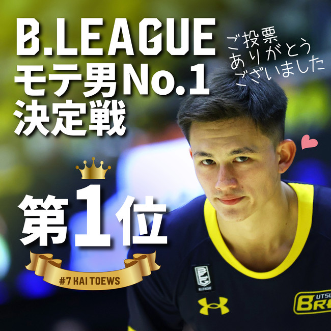 B League 21年 モテ男no 1 は宇都宮ブレックス 7 テーブス 海選手に決定 時事ドットコム