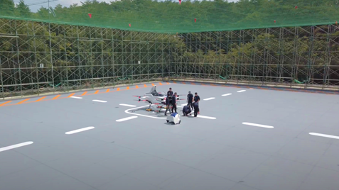 三栄工業株式会社建設SkyDrive屋内飛行試験場（通称：櫓）