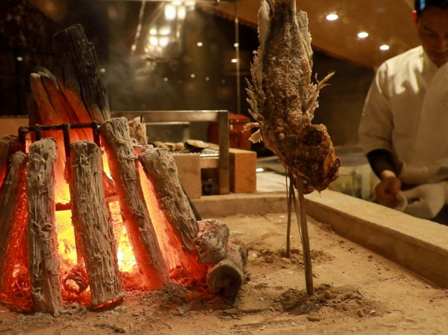 原始焼きの様子