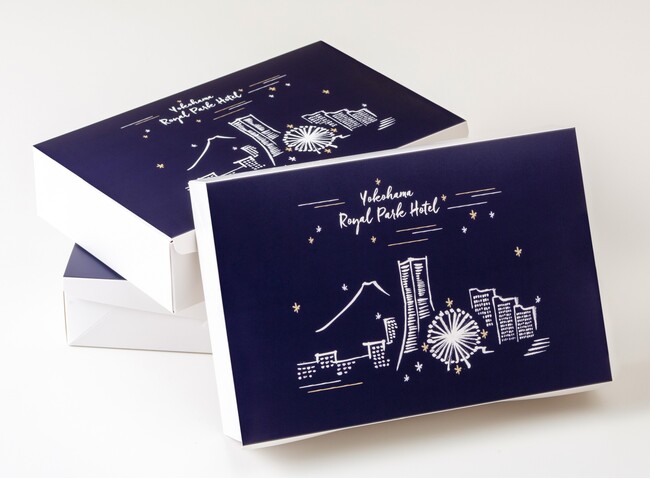 みなとみらいのイラストを描いたオリジナルボックス